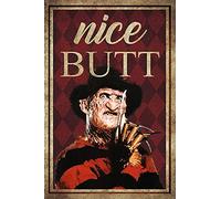 Freddy Krueger Nice Butt Targa retrò in metallo latta targa vintage in alluminio per casa cucina bar pub uomo grotta 20,3 x 30,5 cm decorazione da parete