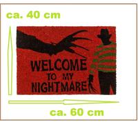 Freddy-Krueger-Welcome-To-My-Nightmare-Fußabtreter-Fußmatte Tappetino IN 60x40cm