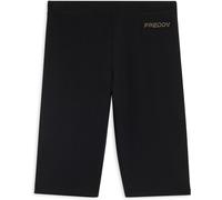 Freddy Leggings biker in jersey con logo perline Nero Donna Small