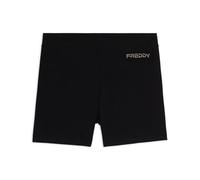 FREDDY - Leggings Corti in Jersey con Logo Scintillante, Donna, Nero, Extra Small