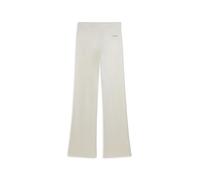 FREDDY Leggings Donna a Zampa in Felpa Elasticizzata con Logo Minimal