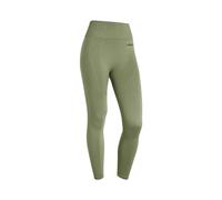 FREDDY - Leggings Seamless Vita Alta 7/8 con Dettagli in Costina, Donna, Verde, Medium/Large