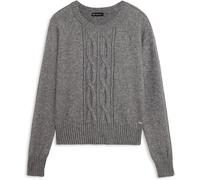 Freddy Maglia girocollo in tricot con trecce verticali Melange Gray Donna Medium