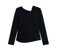 FREDDY - Maglia Manica Lunga in Jersey dal Taglio Asimmetrico, Donna, Nero, Small