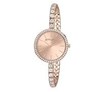 FREDDY Orologio da Donna da Polso Bracciale Gioiello Cassa in Brillanti Maglia in Acciaio Oro Argento Ghiera di Gemme, Quadrante Rotondo 26 mm