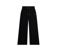FREDDY - Pantalone Wide Leg in Felpa Viscosa Effetto Tricot, Donna, Nero, Large