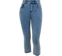 Freddy Pantaloni capri effetto denim con 5 tasche Denim Blu Medio-Blue Seams Donna Extra Small