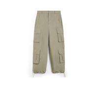 FREDDY - Pantaloni Cargo Baggy Fit in Popeline con Quattro Tasconi, Donna, Beige, Small
