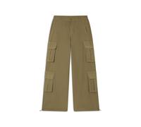FREDDY - Pantaloni Cargo Baggy Fit in Popeline con Quattro Tasconi, Donna, Verde, Small