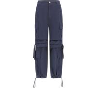 FREDDY - Cargo Pants, Pantaloni Cargo con Doppie Tasche e Coulisse Intermedia, Blu, Medium