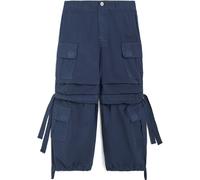 Freddy Pantaloni cargo da bambina in cotone tinto capo Blue Junior 10 Anni