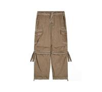 FREDDY - Pantaloni Cargo da Donna in Tessuto Popeline Effetto Used, 100% Cotone