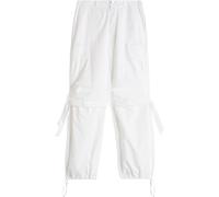 Freddy Pantaloni cargo da donna in tessuto popeline tinto capo Bianco Direct Dyed Donna Small