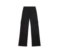 Freddy Pantaloni cargo wide leg in felpa con tasconi Gray Asphalt Donna Small