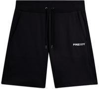 Freddy Pantaloni Corti con piccolo Logo in Glitter Nero Donna Small