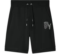 Freddy Pantaloni corti con Risvolto e Logo Strass Nero Donna Small