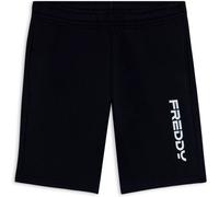 Freddy Pantaloni corti unisex in jersey misto cotone con maxi logo Nero Donna Small