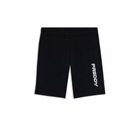 FREDDY - Pantaloni Corti Unisex in Jersey Misto Cotone con Maxi Logo, Unisex, Nero, Large