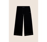 Freddy Pantaloni Cropped wide Leg con dettaglio animalier Nero da Donna XL Nero