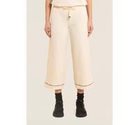 Freddy Pantaloni Cropped wide Leg con dettaglio animalier Whitecup Grey da Donna XL Beige