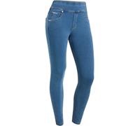 Freddy Pantaloni N.O.W.® skinny vita risvoltabile in jersey denim Light Blue-Seams On Tone Donna Medium