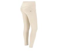 FREDDY - Pantaloni Push Up WR.up® 7/8 Vita Media Cotone Organico, Beige, Large