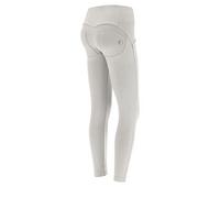 FREDDY - Pantaloni Push Up Wr.up® 7/8 Vita Media Cotone Organico, Donna, Beige, Xxs