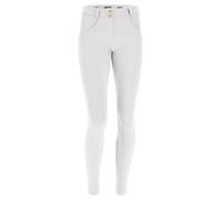 FREDDY - Pantaloni Push Up Wr.up® Skinny Traspiranti Bioattivi, Donna, Bianco, Medium
