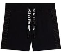 Freddy Pantaloni Shorts con Motivo Grafico e Logo Nero Donna Extra Small