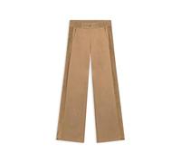 FREDDY - Pantaloni Wide Leg in Viscosa con Dettagli in Ciniglia, Donna, Beige, Medium