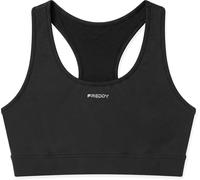 Freddy Reggiseno Sportivo Supporto Medio in Jersey Quick Dry Nero-Argento Donna Medium