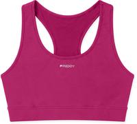 Freddy Reggiseno Sportivo Supporto Medio in Jersey Quick Dry Raspberry Radiance-Silver Donna Large