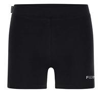 FREDDY - Shorts Aderenti Elasticizzati con Logo Argento, Nero, Large