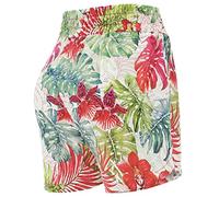 FREDDY - Shorts Ampi in Fibra Vegetale A Fiori Tropical, Multicolor, Medium