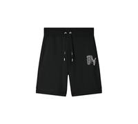 FREDDY Shorts Donna Bermuda in Modal con Risvolto e Logo Strass