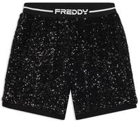 Freddy Shorts Junior in paillettes con elastico jacquard Nero Junior 4 Anni