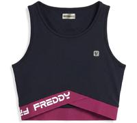 Freddy Sport Bra Mano Pesca con Fasce Elastiche Incrociate Black-Raspberry Radiance Donna Large