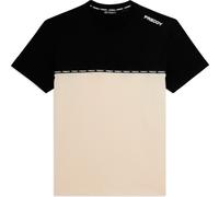Freddy T-shirt colour block con inserto logato White Swan -Nero Uomo Large
