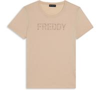 Freddy T-shirt con logo frontale in borchie Moonbeam Donna Small