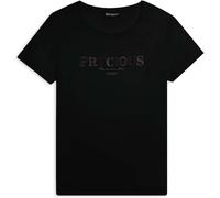 Freddy T-shirt con scritta Precious Moments in strass Nero Donna Extra Small