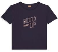 Freddy T-shirt cropped con maniche ampie e stampa Mood Up Brown Donna Small