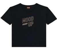 Freddy T-shirt cropped con maniche ampie e stampa Mood Up Nero Donna Extra Small