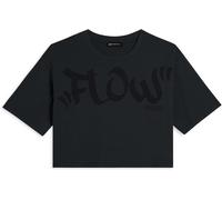 Freddy T-shirt cropped con stampa Flow centrale Gray Asphalt Donna Extra Large