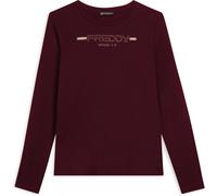 Freddy T-Shirt manica lunga con fondo stondato Bourdeaux da Donna S Bordeaux