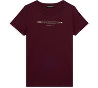 Freddy T-shirt da donna con strass e banda logata sulle spalle Fig Donna Small