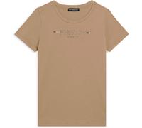 Freddy T-shirt da donna con strass e banda logata sulle spalle Humus Donna Extra Small