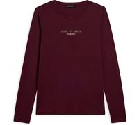 Freddy T-Shirt manica lunga con banda logata sulle spalle Bordeaux da Donna M Bordeaux