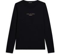 Freddy T-Shirt manica lunga con banda logata sulle spalle Nera da Donna L Nero