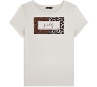 Freddy T-Shirt stampa animalier e strass Bianca da Donna S Bianco
