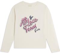 Freddy T-shirt Junior manica lunga con grafica in corsivo e strass Milk White Junior 10 Anni